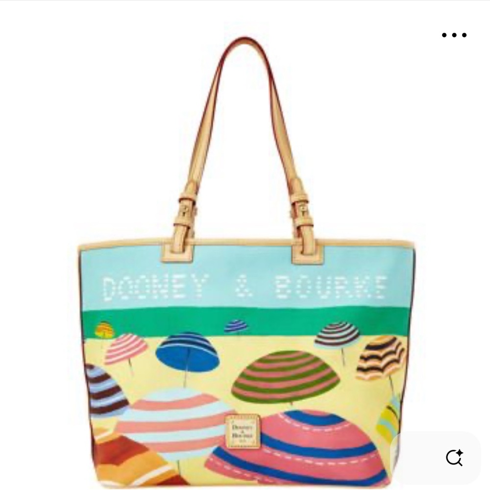 Dooney & Bourke Colorful Beach Scene Tote